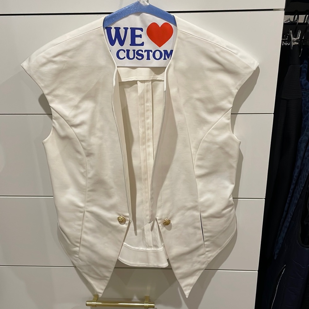Stella and Jamie - structured white vest